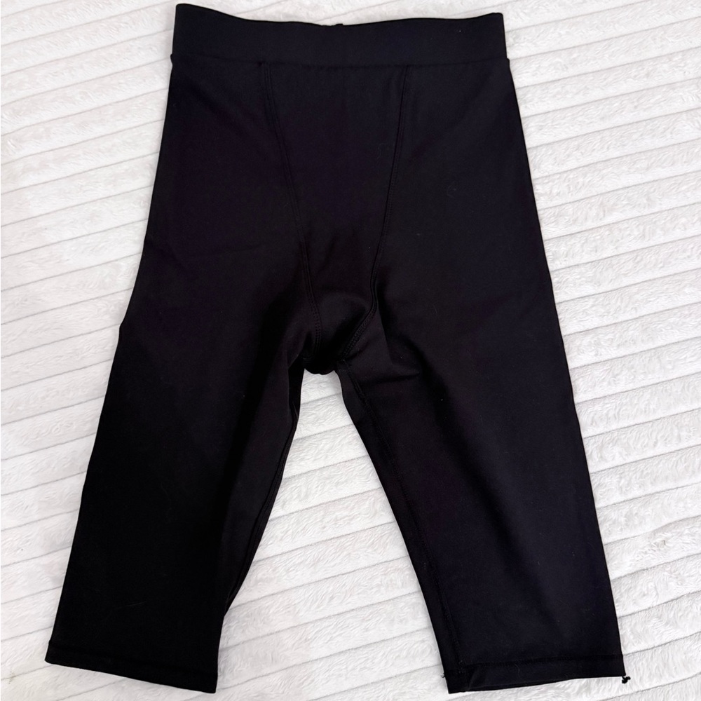 Free People Intimately Black Long Biker Shorts